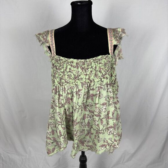 Free People NWT Nala Printed Babydoll Top - Women’s L - Picture 2 of 10